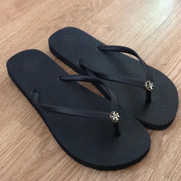 Tory Burch Shoes - Tory Burch Black Flip Flops